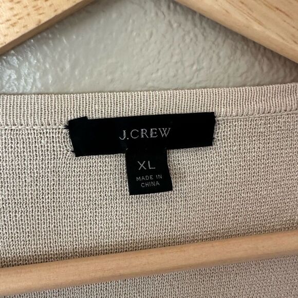 J Crew Juliette Collarless Sweater Blazer Cardigan in Linen Blend Cream Size XL - Picture 2 of 10